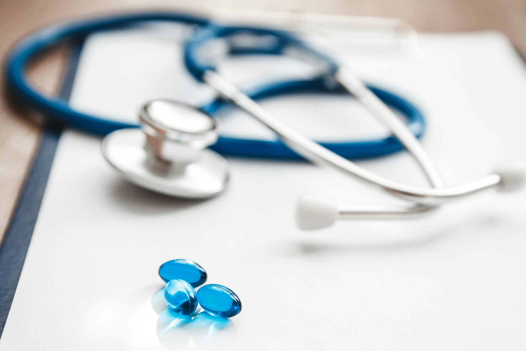 Treatment of Alzheimer's Disease Concept patient's medical card close-up